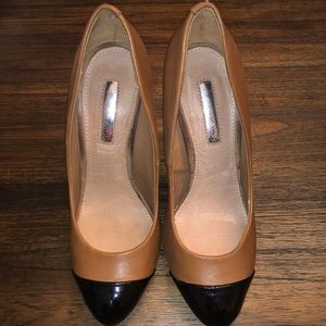 Gently Worn H By Halston Brown & Black Heels